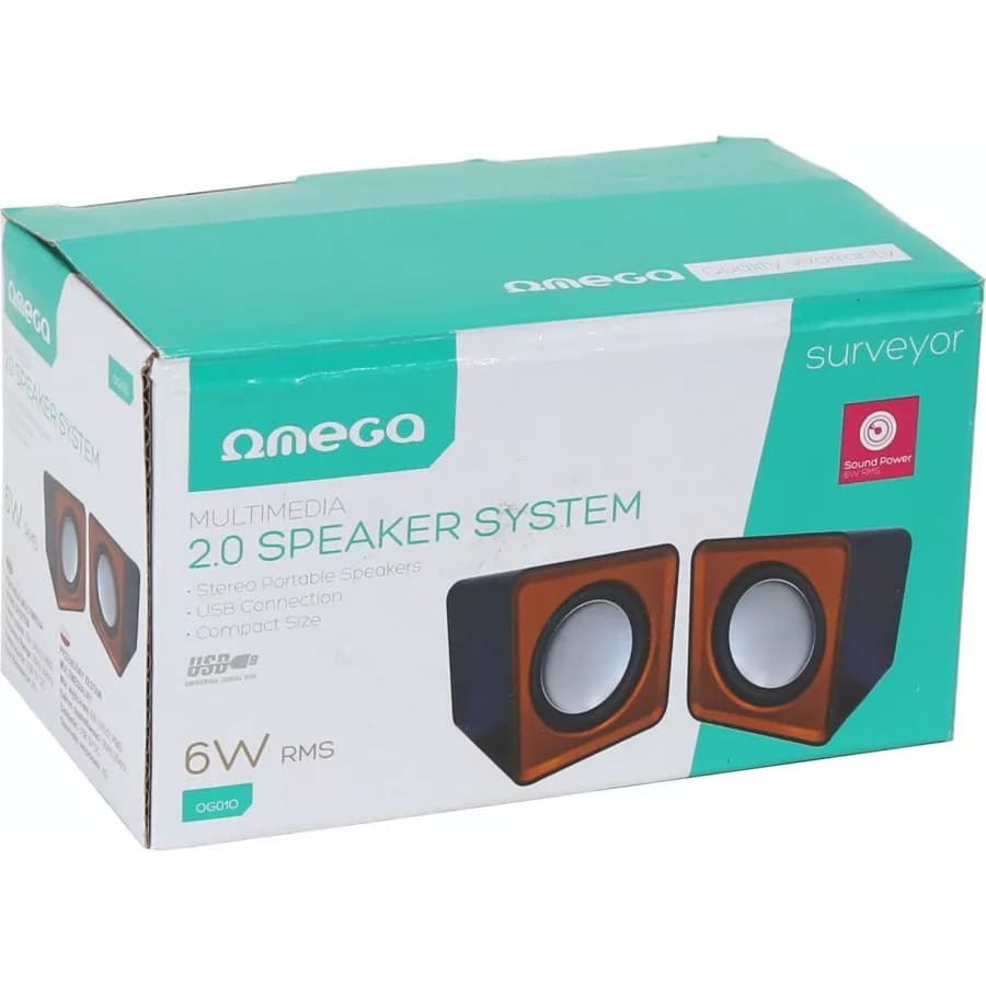 Set 2 boxe OMEGA Surveyor OG-01, 2.0, 6W RMS, USB, orange 3