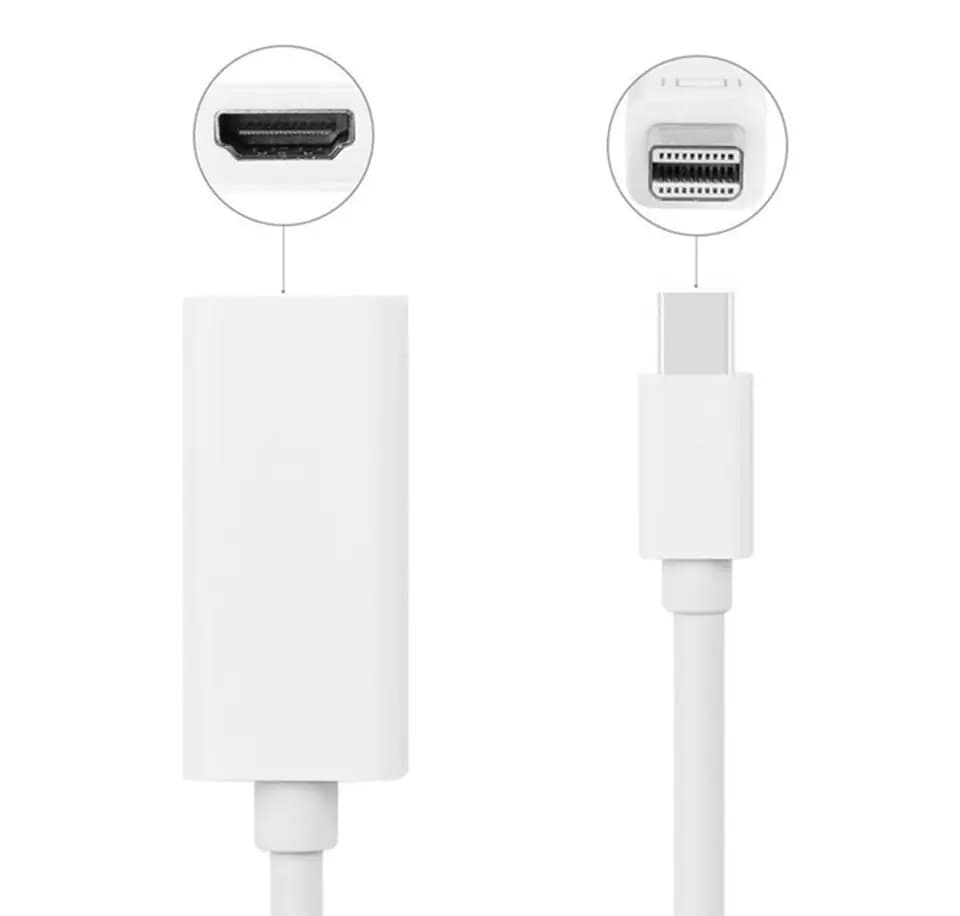 Cablu adaptor mini DisplayPort (DP) - HDMI Active, rezolutie Full HD, alb 2
