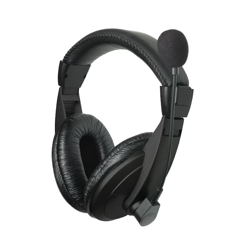 Casti stereo cu microfon Well, lungime cablu 1.8 metri, conexiune jack 3.5 mm, diametru difuzor 40 mm, impedanta 32 Ohm, negre 2