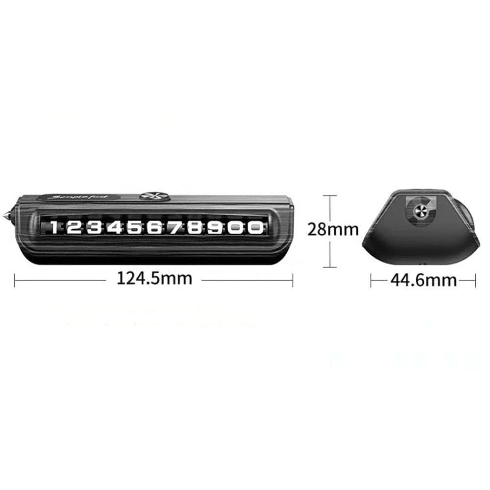 Afișaj număr telefon auto, functie ciocan de urgenta, imitatie carbon, negru 3