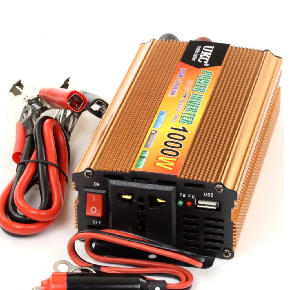 Invertor auto UKC SSK-1000W, 12V/220V, port USB 5V, putere 1000W 2