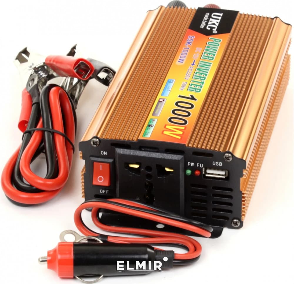 Invertor auto UKC SSK-1000W, 12V/220V, port USB 5V, putere 1000W 5