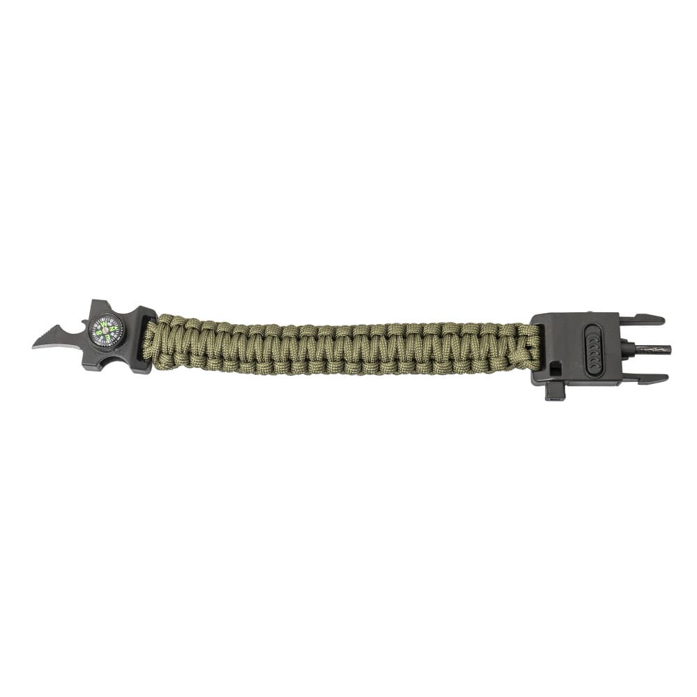 Bratara din snur tip Surviver Paracord, cu fluier, cutit, busola si amnar, diverse culori 2