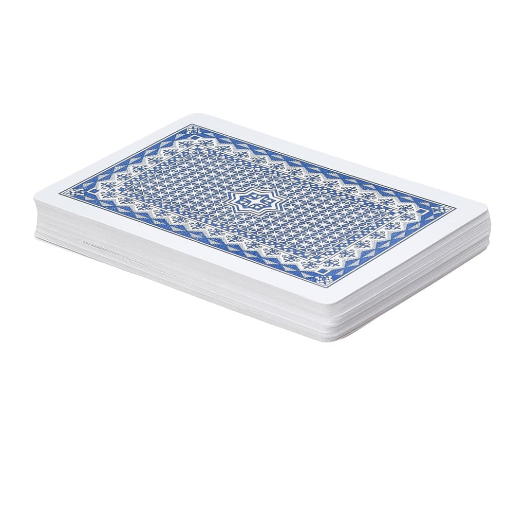 Pachet carti de joc clasice din plastic LUCKROYAL, cutie de plastic inclusa, spate albastru 2