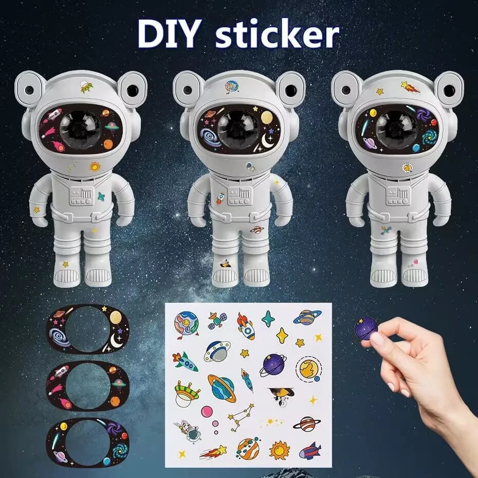 Astronaut cu proiector luna si stele, lampa de veghe copii, boxa bluetooth, telecomanda, alimentare Type-C 3