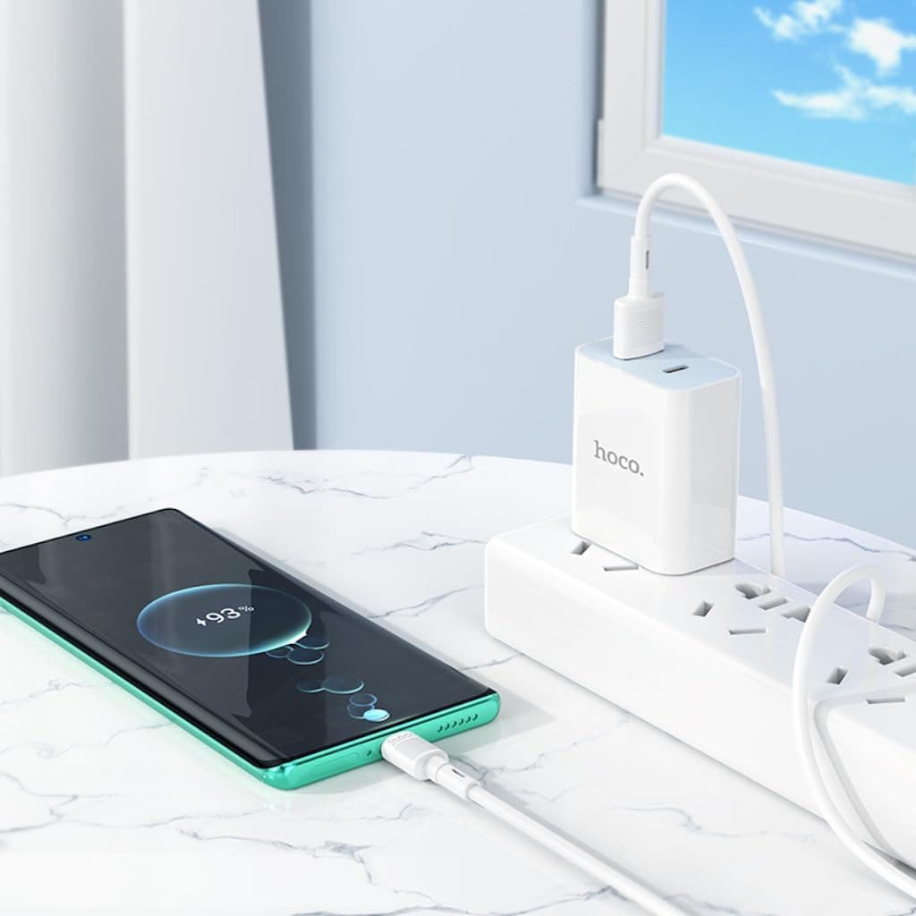 Cablu date si Incarcare Hoco X83, USB to Type-C (USB-C), 1 metru, 60W/3A, alb 4