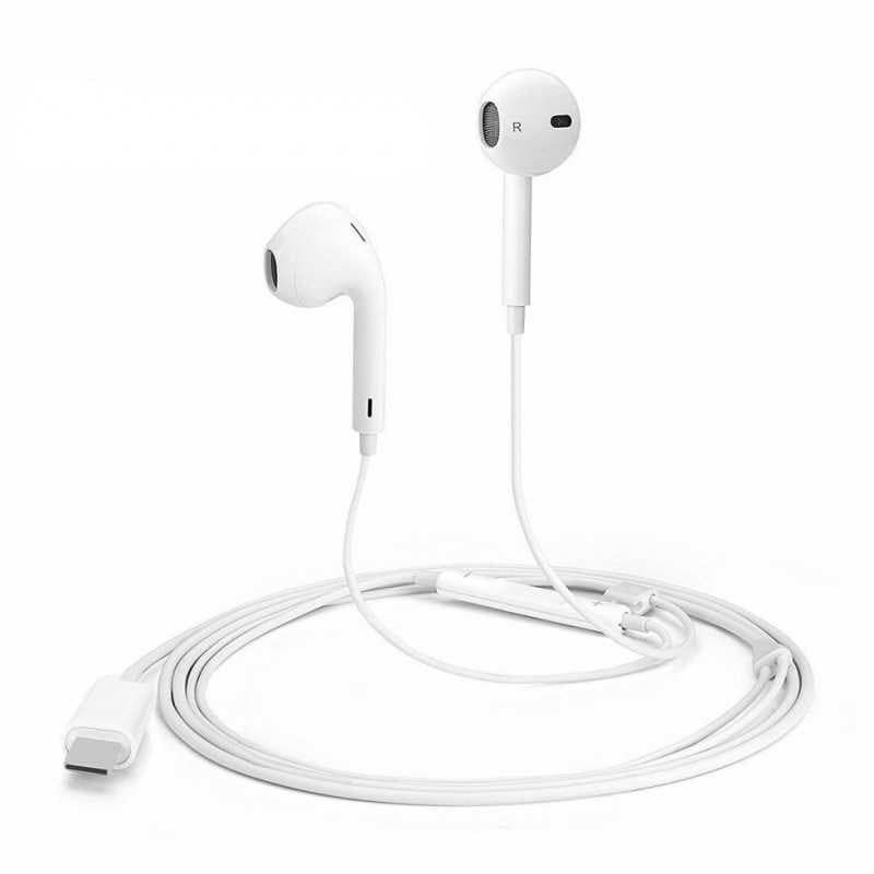 Casti audio cu microfon JXL-263, conector Type-C, albe 2