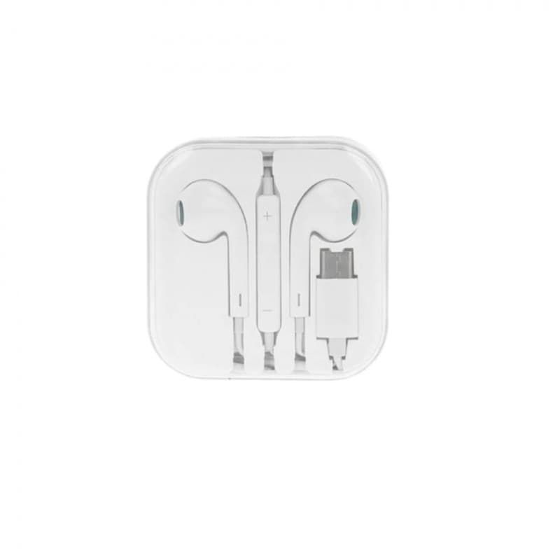 Casti audio cu microfon JXL-263, conector Type-C, albe 4