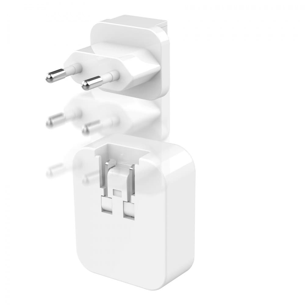 Incarcator casa Celly, 4 capete (USA/EU/UK/AU), 2.4A, 12W, alb 2