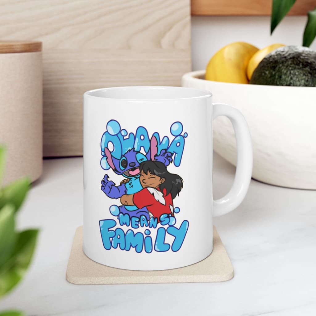 Cana ceramica personalizata, design Family, 330 ml, alba 2