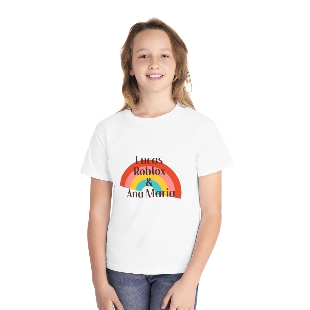 Tricou personalizat alb, copii/adulti, design logo Ana si Lucas, modal, diverse marimi 3