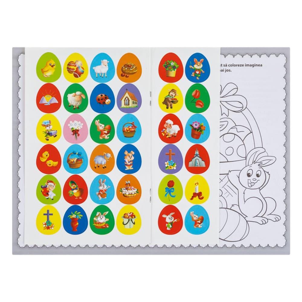 Carte de activitati Indeletniciri cu Doamna Post, include 36 de autocolante pentru oua 2