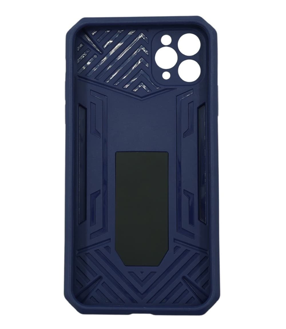 Husa protectie Apple iPhone 11 Pro, Defender 4, rezistenta la socuri, suport stand, albastru inchis 2