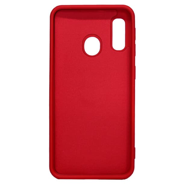 Husa Samsung Galaxy A20e, Ring Silicone, inel rotativ, catifea in interior, rosie 3