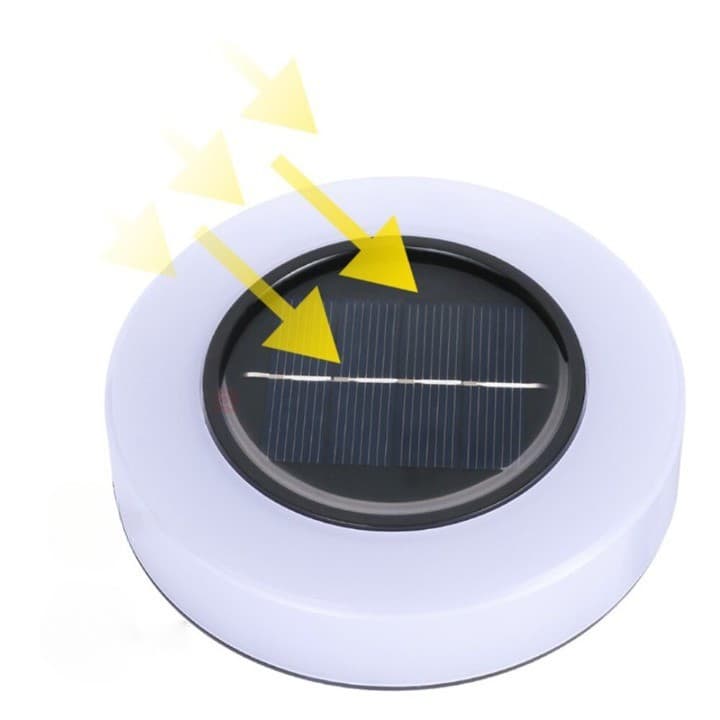 Lampa solara LED, sub forma de cerc, pentru gazon sau gradina, Rezistenta la apa, Alb cald 2