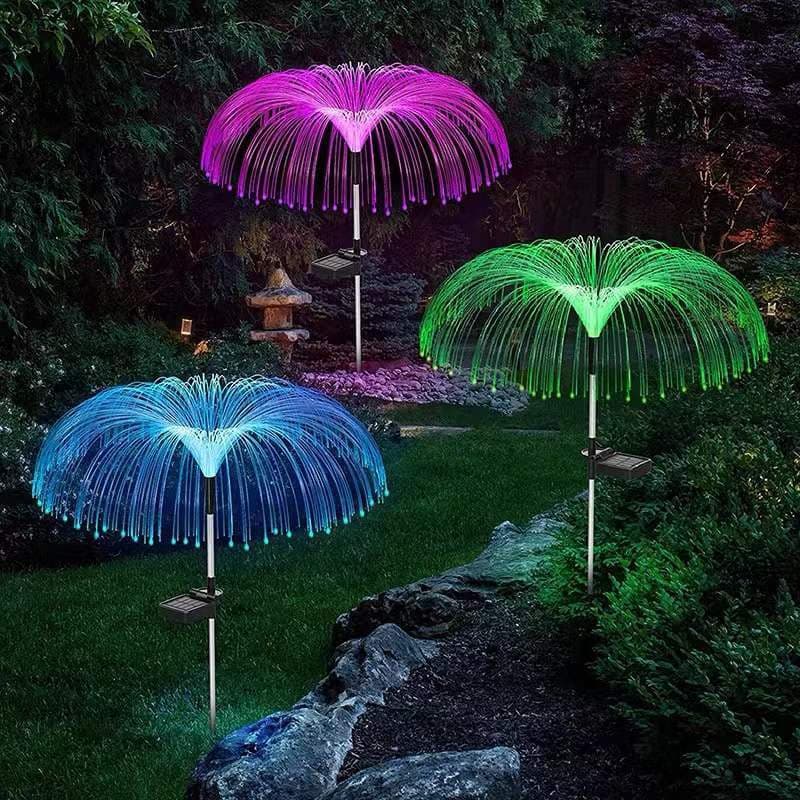 Lampa solara LED pentru gradina, tip meduza, inaltime 90 cm, multicolora 2