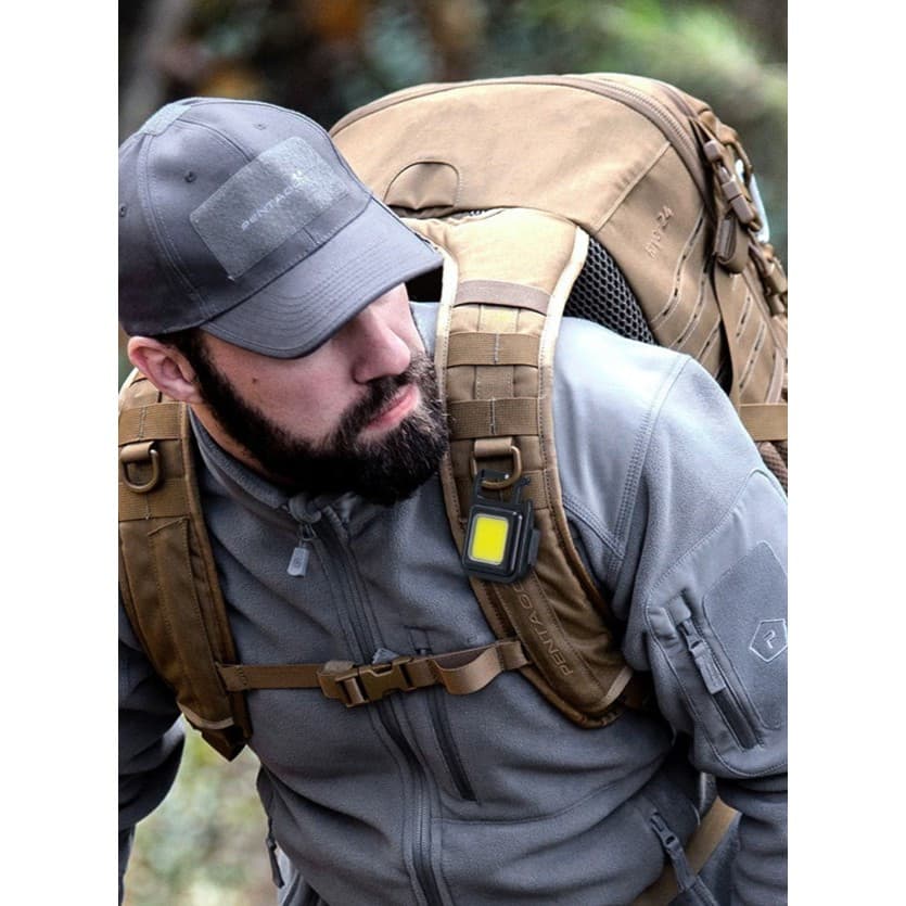 Lanterna de buzunar tip breloc, 30 LED-uri, incarcare prin USB Type C, pentru exterior, camping, alpinism, ciclism 2