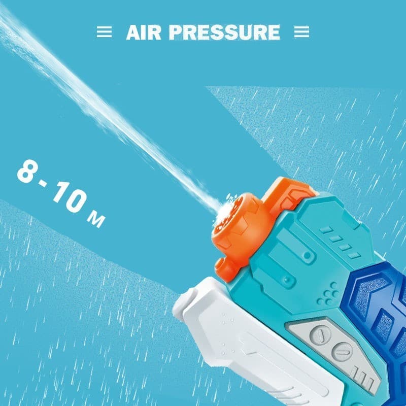 Jucarie pistol cu apa, plastic, rezervor 500 ml, 6 ani+, albastru 5