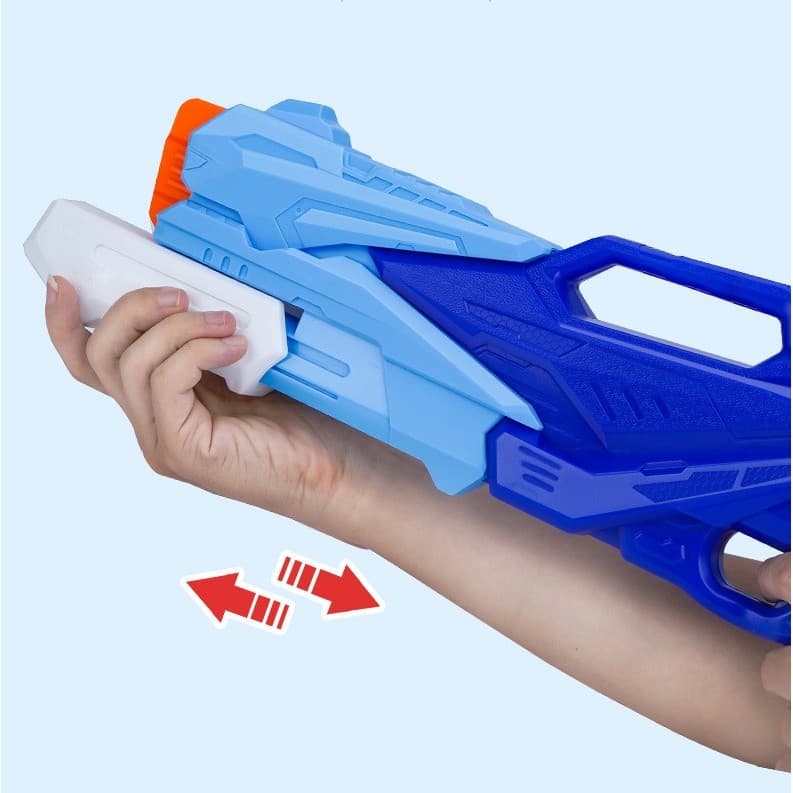 Jucarie pistol cu apa, plastic, 3 duze, rezervor 500 ml, 6 ani+, albastru 4