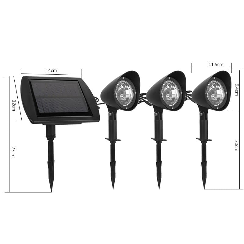 Lampa solara decoratiune pentru gradina, model 3 felinare, alb rece 5