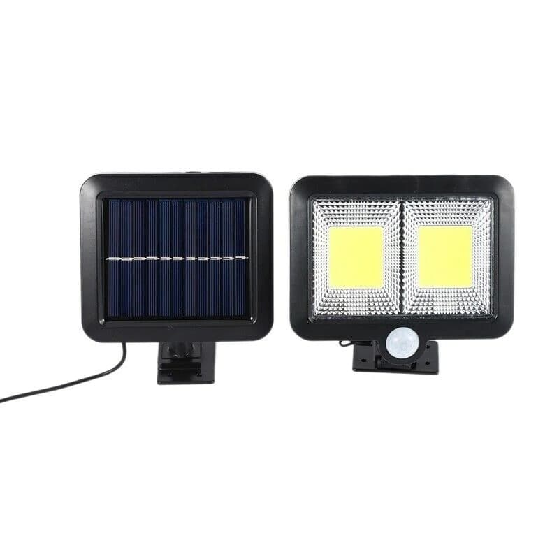 Lampa solara cu senzor de miscare, 108 COB LED, 2 grile, 2400lm, IP65, neagra 2