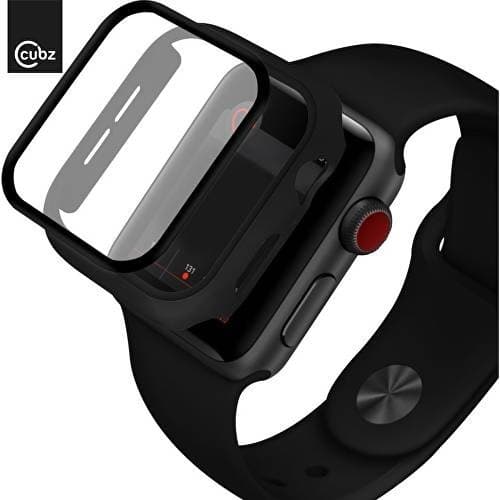 Husă Full Cover 360° pentru Apple Watch Seria 4/5 44 mm, sticla inclusa, neagra 4