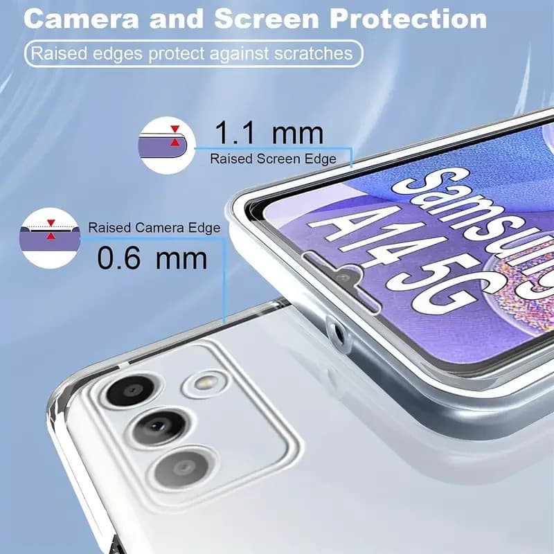 Husa protectie Samsung Galaxy A14 4G/5G (fata + spate), Fully PC & PET 360°, transparenta 2