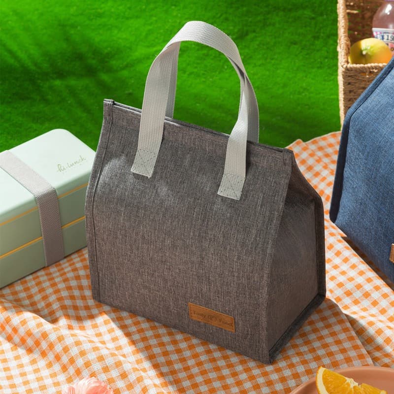 Geanta termoizolanta tip bento bag, camping cooler bag,  22.5 x 13 cm, 3.3 L, gri 3
