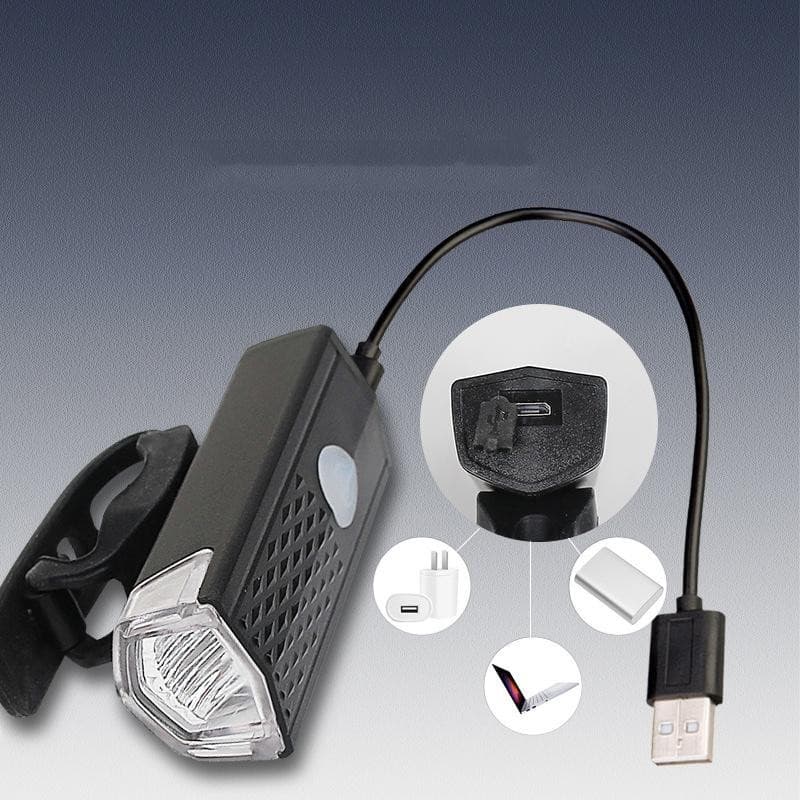 Far cu LED proiector pentru bicicleta/trotineta, reincarcabil, cablu USB inclus, negru 4