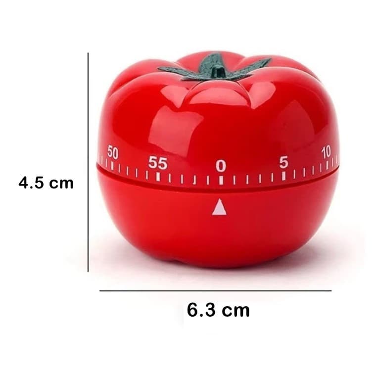 Cronometru mecanic de bucatarie, forma de rosie, 60 de minute, 6.3 x 4.5 cm, ABS, rosu 4