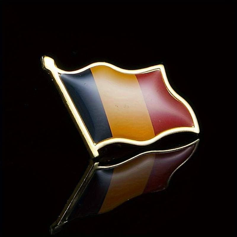 Insigna metalica "Romania", 20 x 20 mm, design steag 4