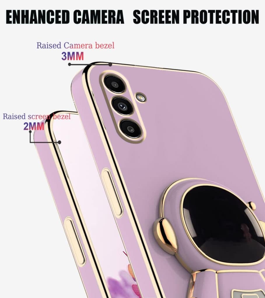Husa Samsung Galaxy S24, Astronaut Case, protectie camera, functie stand expunere, mov 4