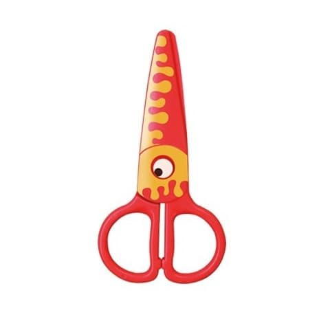 Foarfeca Keyroad Kids Pro KR971402, 13 cm, plastic, prescolari, peste portocaliu, blister 2