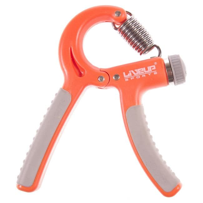 Flexor cu arc Liveup, reglabil 2 - 20 kg, pentru antrenament antebrat, exercitii recuperare maini, portocaliu 2