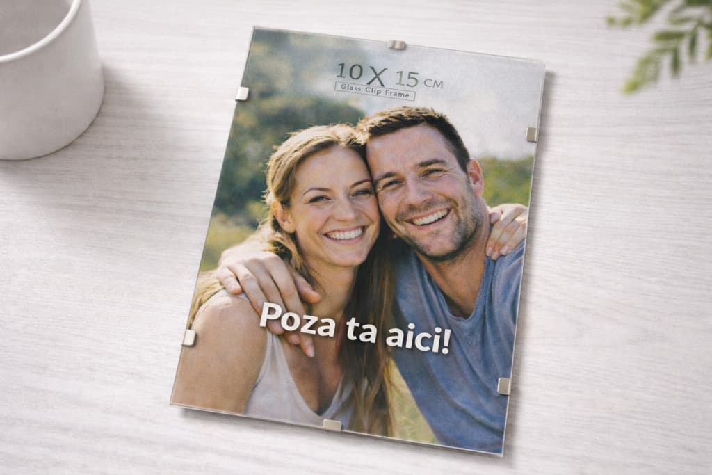 Tablou foto cu poza ta, cu clips & geam, 10 x 15 cm 2