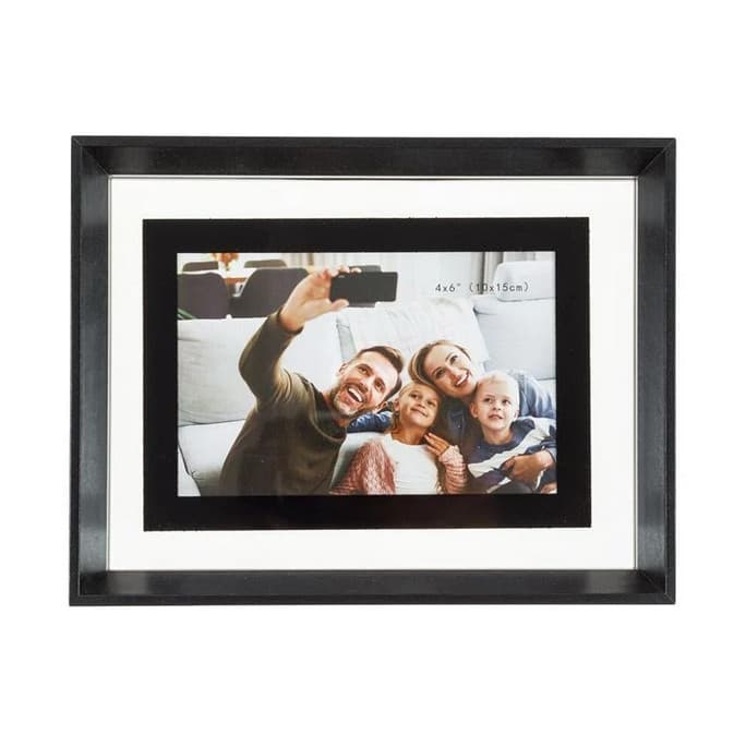 Rama foto decorativa cu fotografia ta, negru/transparent, plastic, 22 x 17 cm 3