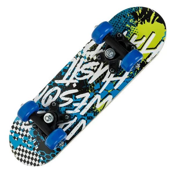 Skateboard copii, 43 x 12.5 cm, alb/albastru 2