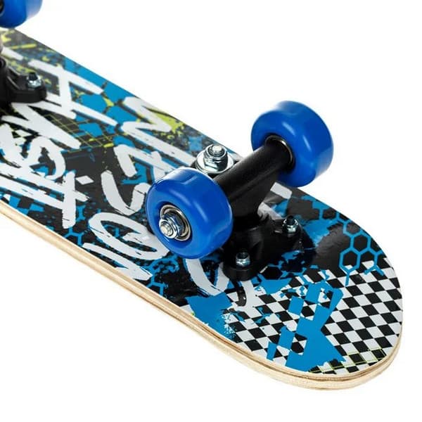Skateboard copii, 43 x 12.5 cm, alb/albastru 3