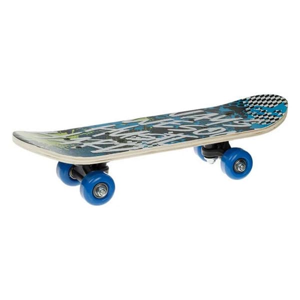 Skateboard copii, 43 x 12.5 cm, alb/albastru 4