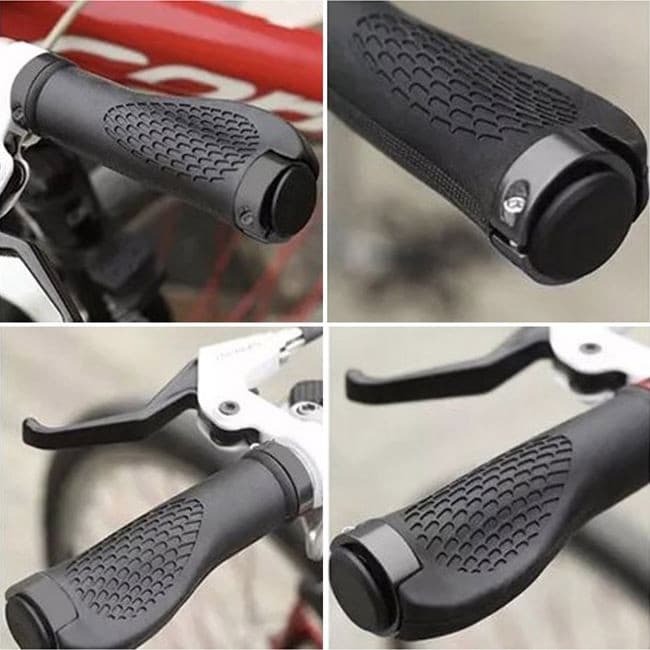 Manere negre premium pentru ghidon bicicleta, 13 x 4 cm, set 2 bucati 3