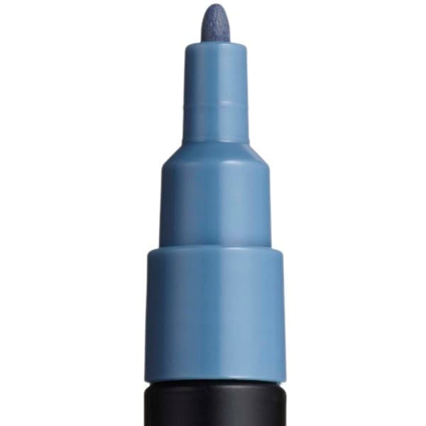 Marker UNI Posca gri-abastru PC-3M, varf rotund, 0.9-1.3mm 2