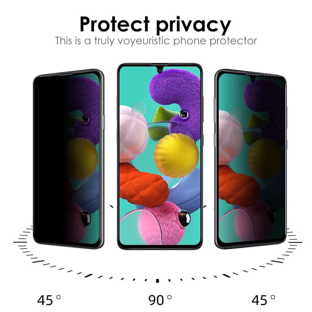 Folie protectie Huawei P Smart Z, Matte Ceramic Privacy, margini negre 2