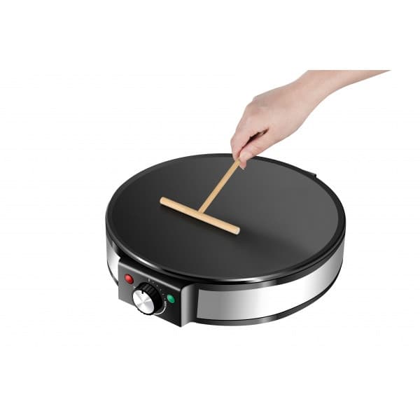 Aparat pentru preparat clatite ZLN 2922, negru/Inox, putere 1200W, diametru plita 30 cm, temperatura ajustabila 2