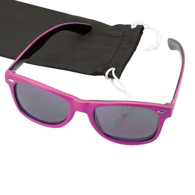 Ochelari de soare Crockett Retro, UV400, roz/negru, saculet protectie inclus 1