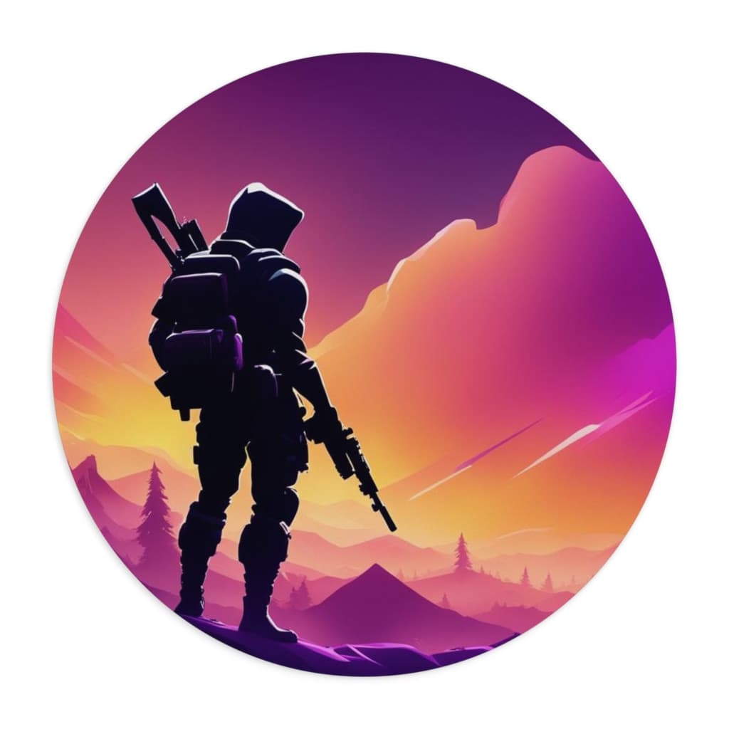 Mousepad personalizat, design Fortnite 2, rotund, diametru 20 cm 1