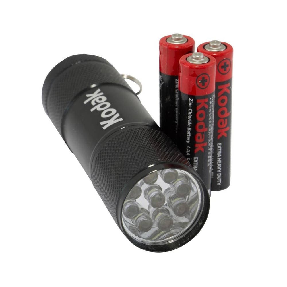 Lanterna Kodak 9 LED-uri, 46 lumeni, carcasa metalica, baterii incluse, neagra 1
