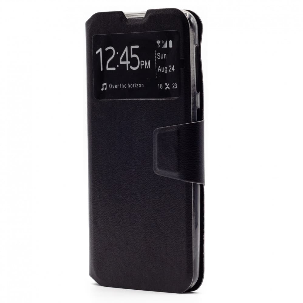 Husa cu fereastra pentru Huawei Y5 2018, inchidere magnetica, neagra 1