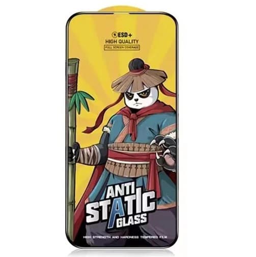Folie sticla Apple iPhone 13 Mini, Kungfu Panda, Antistatic Glass ESD +, margini negre 1