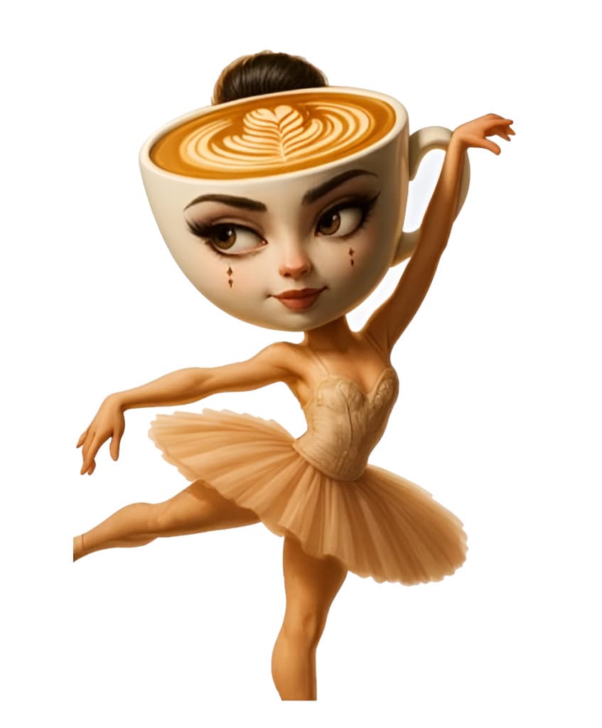 Sticker Ballerina Cappuccina, Vinyl / PP autoadeziva Glossy 1