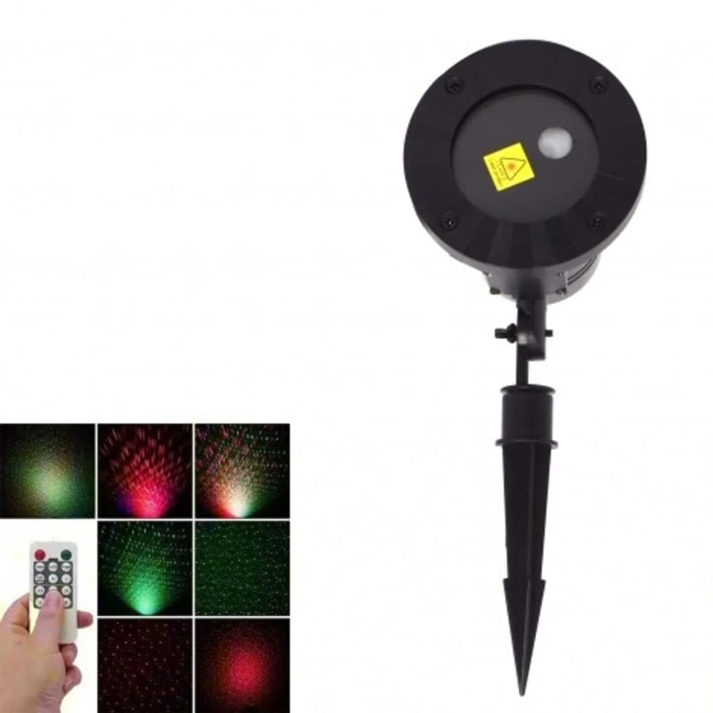 Proiector laser LED, interior/exterior, Ecoled 3W, telecomanda, rosu/verde 1